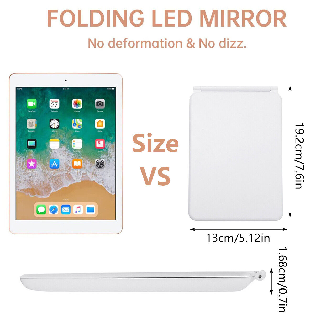 Folding Makeup Led Mirror